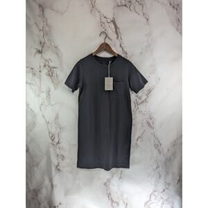 Everlane Dress Women XXS 2XS Black T Shirt Pocket Organic Cotton Mini Weekend